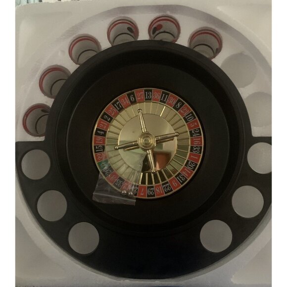 Roulette Party Drinking Game w/6 Shot Glasses NIB NEW - Picture 2 of 5